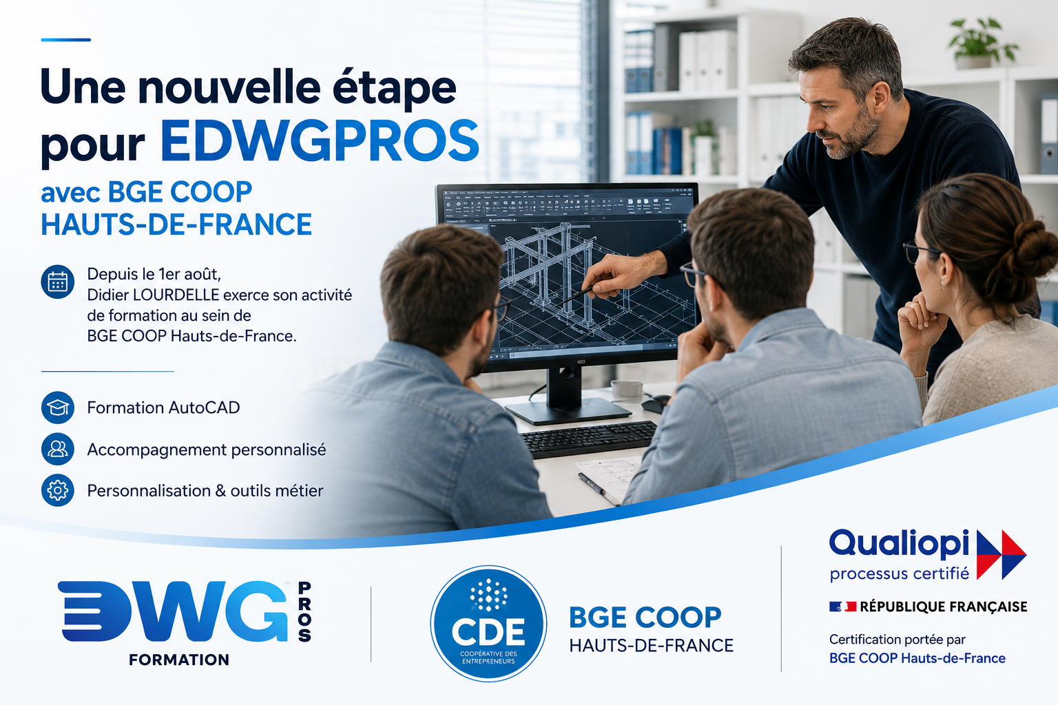 Didier LOURDELLE intègre BGE COOP HAUTS DE FRANCE